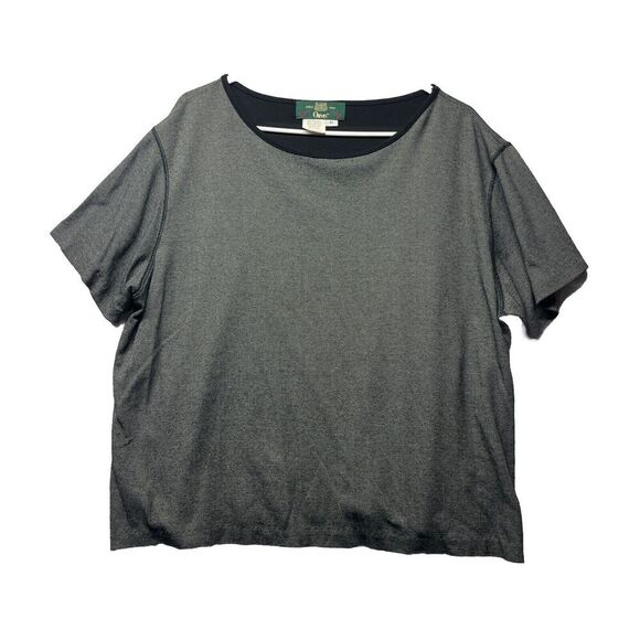 Vintage Orvis USA Made Black And White Striped t-shirt Size XL Viscose Boxy Fit - Picture 1 of 3